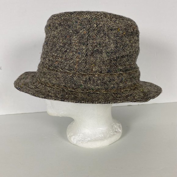 Vintage Donegal Handwoven Tweed Bucket Hat Fedora Donegal County Ireland Wool - Picture 1 of 8